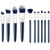 Makeup Brushes Premium 10 Pcs Professional Synthetic Foundation Powder Contour Blending Kabuki Blush Concealer Eye Shadows Makeup Cosmetic Brush Set Navy Blue