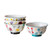 MDZF SWEET HOME 6 Inch Ceramic Bowl Set Deep Bowl for Cereal Soup Dessert and FruitSalad Serving Bowls Handpainted Flower Patterns Tableware Set of 4