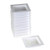 Homeford Plastic Mini Appetizer Dessert Square Trays 234 White