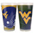 NCAAShadow 16 oz 2Tone Pint Glass Set West Virginia Mountaineers