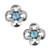 Carolyn Pollack Sterling Silver Blue Topaz December Birthstone Gem Button Earring