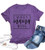 Women Wifey Mama Boss TShirt Mothers Day Funny Print Letter ONeck Short Sleeve Tees Tops Plum M