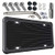 Anti Theft License Plate Frame Black Silicone Car Plate Holder and Stainless Steel TamperProof Lock Screws kit with License Plate Mounting Hardware M6 Security Machinery Bolts Fasteners Caps