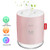 Portable Mini Humidifier 500ml Small Cool Mist Humidifier USB Personal Desktop Humidifier for Baby Bedroom Travel Office Home Auto ShutOff 2 Mist Modes Super Quiet Pink