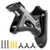 LOMETY Stainless Steel Heavy Duty Flag Pole Holder?Wall Mount House  Estate Flag Pole Bracket? Flag Pole mounting Bracket 2 Positions for 1 Flag Pole Black