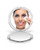 OMIRO Compact Mirror 3½ 1X10X Magnification Mini Folding Makeup Mirror for Purses Silver