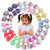 24PCS 45Inch Unicorn Hair Bows For Girls Boutique Grosgrain Ribbon Rainbow Hair Bow Alligator Hair Clips Pigtail Bows Hair Accessories For Baby Girls Little Girls Toddlers Children Kids 12 Pairs