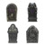 Toyvian Foam Tombstone Halloween Haunted House Tombstone Prop Random Style 4pcs