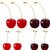 4 Pairs Cherry Drop Earrings Cherry Dangle Jewelry Fruit Dangle Earrings for Women Friends
