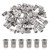 Glarks 50Pcs 304 Stainless Steel M6 Flat Head Threaded Rivetnut Insert Nutsert Rivet Nut Set M6