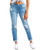 Resfeber Womens Ripped Boyfriend Jeans Cute Distressed Jeans Stretch Skinny Jeans with Hole