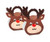 10 Pieces 3D Christmas Rudolph Cardboard Treat Boxes, Christmas Cookie Gift Boxes, Christmas candy boxes, School Classroom Party Favor Boxes