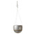 Creative Coop DA7380 Galvanized Metal Hanging Planter 9 Round Grey and Gold