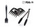 Silicone BBQ Accessories Set, Meat Shredder Claws, Silicone Basting Brush and Kitchen Tongs for Outdoor Camping Backyard Barbecue