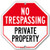 Private Property No Trespassing Sign Octagon Shaped Outdoor RustFree Metal 11 x 11  by My Sign Center A90270AL