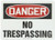 Accuform MADM076VA Aluminum Safety Sign Legend DANGER NO TRESPASSING 10 Length x 14 Width RedBlack on White