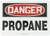 Accuform MCHL206VA Aluminum Safety Sign Legend DANGER PROPANE 10 Length x 14 Width RedBlack on White