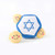 ZippyPaws  Holiday Burrow Interactive Squeaky Hide and Seek Plush Dog Toy  Star of David