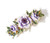 Women Exquisite Flower Hair Barrette Bridal Wedding Rhinestone Hair Clip Vintage Metal Crystals French Barrettes Hair Clasps Hair Accessories Purple