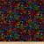 Timeless Treasures Rainbow Doodles Rainbow Dog Writing Bright Fabric Fabric by the Yard