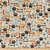 Timeless Treasures Dog Bones  Paw Prints Yard Cream