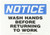 Accuform MRST812VP Plastic Safety Sign LegendNotice WASH Hands Before Returning to Work 7 Length x 10 Width x 0055 Thickness BlueBlack on White