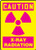Accuform MRAD703VP Plastic Safety Sign LegendCaution XRAY Radiation with Graphic 10 Length x 7 Width x 0055 Thickness Magenta on Yellow
