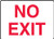 Accuform MADC529VA Aluminum Safety Sign LegendNO EXIT 10 Length x 14 Width Red on White