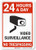 SmartSign 3M Engineer Grade Reflective Sign Legend 24 Hours a Day Video Surveillance with Graphic 10 high x 7 wide BlackRed on White