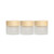 Hisght 3 Pcs 10ml035oz Round Empty Refillable Frosted Glass Cosmetic Jar Cream Container Bottle Holder Case Vial Pot With Inner Liners And Wood Grain Lid For Face Cream Lotion Balm