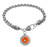 Swamp Fox Oklahoma State Cowboys Zinc Alloy Bracelet with Round Rhinestone Team Charm 7 inch