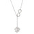 Jovono Fashion YNecklace Lucky Number 8 Lotus Pendant Necklace Jewelry Chain for Women and GirlsSilver