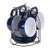 Cutiset 8 Ounce Ceramic Tea Espresso Cup and Saucer Set with metal stand set of 4 Navy