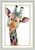 eGoodn Stamped Cross Stitch Kit with Printed Pattern Colorful Cartoon Giraffe 11CT Fabric 14.2 x 20.5 Inch, Frameless Cross-Stitching Needlework