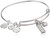 Alex and Ani Duo Charm Meow and Woof Bangle Bracelet Woof One Size Shiny Silver