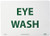 NMC M501RB Emergency and First Aid Legend EYE WASH 14 Length x 10 Height Rigid Polystyrene Plastic Green on White