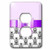 3dRose LSP_110768_6 Pretty Purple Bow White and Black Damask 2 Plug Outlet Cover, Multicolor