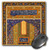 3dRose 8 x 8 x 0 25 Inches Arabian Floral Abstract Dark Navy Blue and Matte Gold Flowery Pattern Islamic Islam Arabic Muslim Mouse Pad mp1625251
