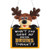 FOCO NHL Boston Bruins Reindeer With Sign Ornament