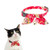 Necoichi Kimono Ribbon Cat Collar Red