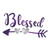 Blessed Stencil 55 x 3 inch S  Religious Christian Quote Label Sign Word Stencils