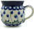 Polish Pottery Coffee Mug Bubble 12 oz Bleeding Heart Peacock