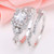 Lzz 925 Sterling Silver White Topaz Princess Square Cut Cubic Zirconia Ring Set Fashion Lady Halo Ring Wedding Jewelry Size 610 US Code 7