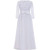 ABAO SISTER Vintage Boho Chiffon Aline Flower Girl Dress White Size 8