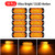 Luixxuer 10pcs Emergency Strobe Lamps 12LED Surface Mount Flashing Lights for Truck Car Vehicle LED Head Emergency Beacon Hazard Warning light 12V24V Universal Car Accessories Amber