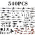 Lingxuinfo Military Army Weapons and Accessories Set 540Pcs Weapons Accessories Building Block Figure Weapon Accessories Block Building Toy Sets Compatible with Major Brand