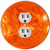 Rikki Knight RND-OUTLET-184 Planet Sun Round Single Outlet Plate