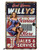 Swono Get Your Willys Tin SignsPin Up Girl Serviced Here Vintage Metal Tin Sign for Men WomenWall Decor for BarsRestaurantsCafes Pubs12x8 Inch