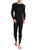DAVID ARCHY Mens Ultra Soft Warm Stretchy Cotton Fleece Lined Base Layer Top  Bottom Thermal Set Long John with Fly L Black