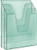 Acrimet Vertical Triple File Folder Organizer Clear Green Color